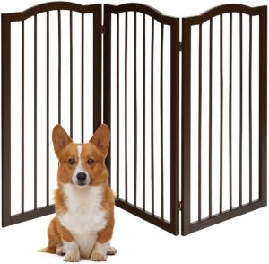 COSTWAY Absperrgitter Hunde aus Kieferholz, Hundeabsperrgitter