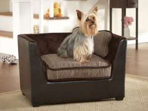 Elegante Mini Hundecouch, dickes Kuschelkissen, waschbar, für kleine Hunde