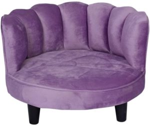 Glamour Mini Hundesofa, Samtkissen, Samtsofa für kleine Hunde