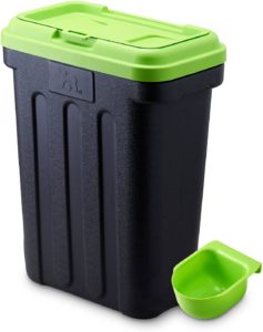 Maelson Dry Box Vorratsbehälter für Trockenfutter, 15 kg, schwarz-grün