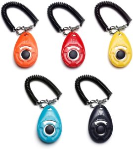 Toozey Hunde Clicker mit Handschlaufe, 5 Stück , Klicker mit Großem Knopf