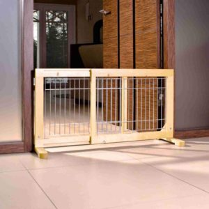 Trixie Hunde-Absperrgitter, Kiefernholz, 65–108 × 50 cm
