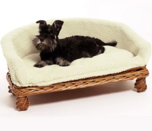 Weidenkorbsofa, waschbar, Hundecouch aus Rattan
