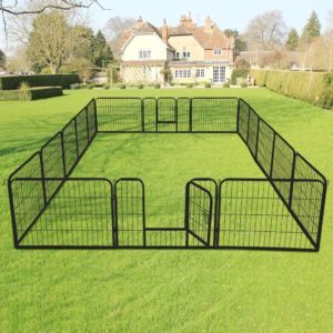 Yaheetech Welpenlaufstall, Hundezaun, Laufstall für Hunde,Outdoor & Indoor, verschiedene Größen