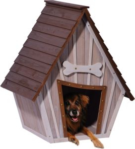 dobar Hundehütte, XL Outdoor Hundehaus mit Spitzdach für große Hunde