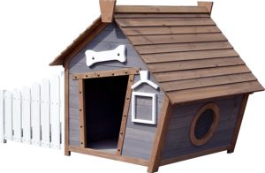 dobar Outdoor-Hundehütte mit Spitzdach und seitlicher Veranda